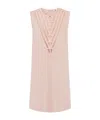 Elisabetta Franchi Abito Corto Maglia Dettaglio Fiochetti In Pink