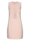 Elisabetta Franchi Abito Corto Maglia Dettaglio Fiochetti In Pink