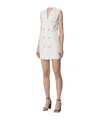 Elisabetta Franchi Sleeveless Double-breasted Dress Button Detailing In White