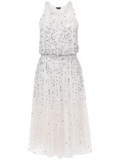 Elisabetta Franchi Sequin-embellished Midi Dress In Metallic
