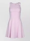 Elisabetta Franchi Sleeveless Fitted Bodice Flared Skirt Floral Dress