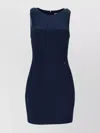 Elisabetta Franchi Sleeveless Fitted Mini Dress In Blue