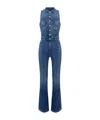 Elisabetta Franchi Sleeveless Jumpsuit In Blue