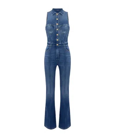Elisabetta Franchi Sleeveless Jumpsuit In Blue