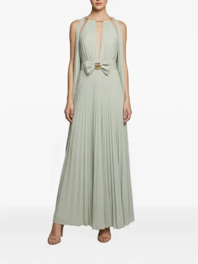 Pre-owned Elisabetta Franchi Sleeveless Maxi Dress In Green