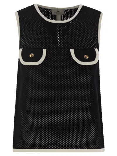 ELISABETTA FRANCHI ELISABETTA FRANCHI SLEEVELESS MESH TOP