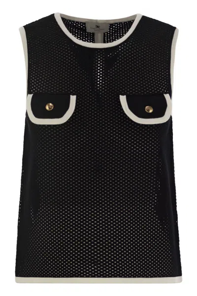 ELISABETTA FRANCHI ELISABETTA FRANCHI SLEEVELESS MESH TOP
