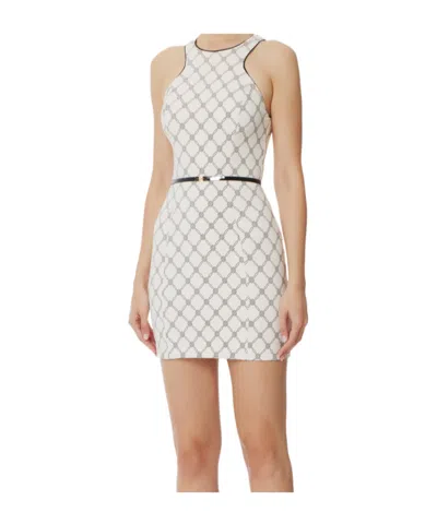 Elisabetta Franchi Diamond-print Crepe Mini Dress In Multi