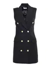 Elisabetta Franchi Sleeveless Tailored Dress In Black