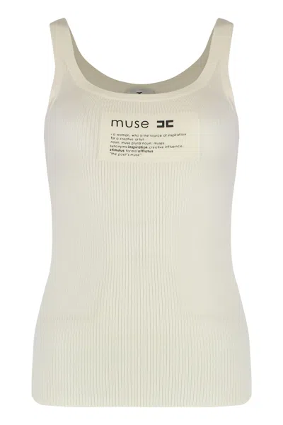 ELISABETTA FRANCHI SLEEVELESS TOP IN COTTON