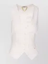 Elisabetta Franchi Sleeveless V-neck Bow Detail Jacket