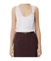 Elisabetta Franchi Logo-brooch Tank Top In Multicolor