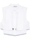 Elisabetta Franchi Collared Sleeveless Shirt Pleated Front