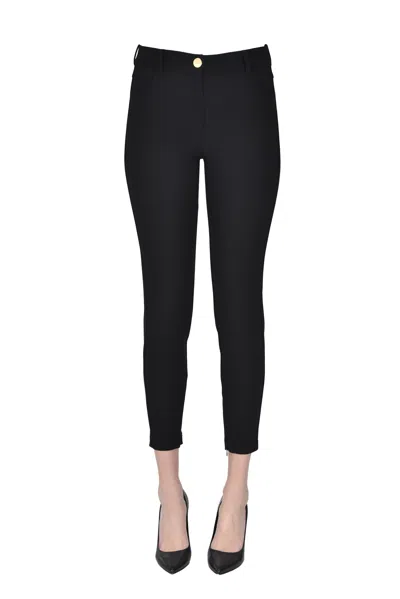 Elisabetta Franchi Slim Fit 5 Pockets Trousers In Black