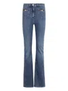 Elisabetta Franchi Cotton-blend Flared Jeans In Blue