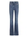 Elisabetta Franchi Classic Flared Jeans With Fitted Waist In Blue