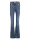 Elisabetta Franchi Classic Flared Jeans With Fitted Waist In Blue
