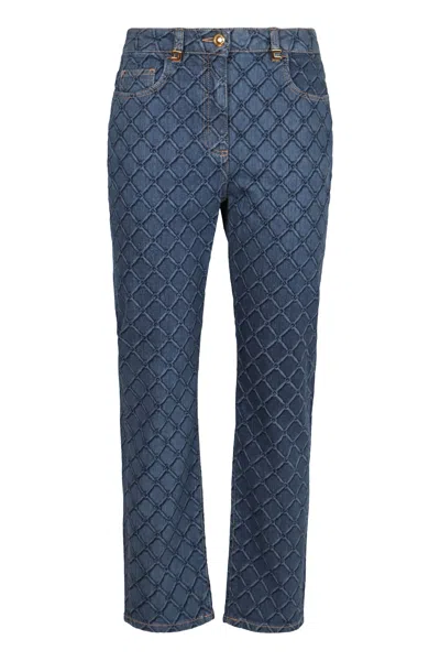 Elisabetta Franchi Slim Fit Jeans In Blue