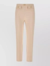 Elisabetta Franchi High-waist Tailored Trousers With Subtle Detailing In Neutral