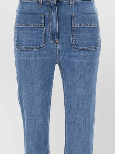 Elisabetta Franchi Slim Fit Urban Jeans With Flared Bottom