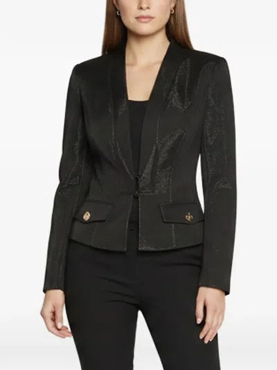 Pre-owned Elisabetta Franchi Slim-fit Blazer In Black