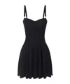 Elisabetta Franchi Heart Neck Backless Pleated Gown Dress In Black