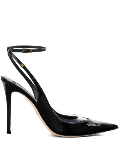 Elisabetta Franchi Slingback Leather Pumps In Black