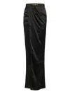 Elisabetta Franchi Slit Maxi Skirt In Black