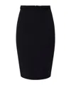 Elisabetta Franchi Longuette Skirt With Bow Detail And Back Split In Black