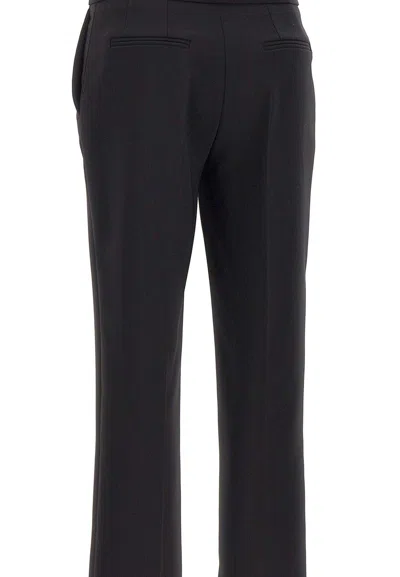 ELISABETTA FRANCHI SLITS CROPPED CREPE TROUSERS