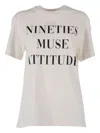 Elisabetta Franchi Slogan-print Cotton T-shirt In White