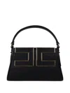 Elisabetta Franchi Black Handbag With Maxi Logo In Black