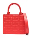 Elisabetta Franchi Small Bold Monogram Tote Bag In Red