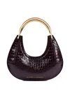 Elisabetta Franchi Small Crocodile-embossed Tote Bag In Burgundy