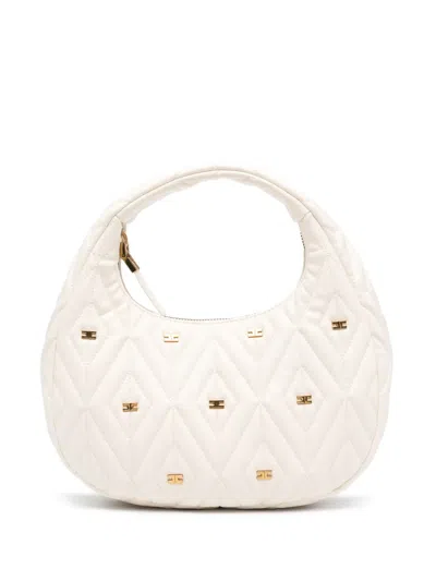 Elisabetta Franchi Small Étoile Tote Bag In Neutrals