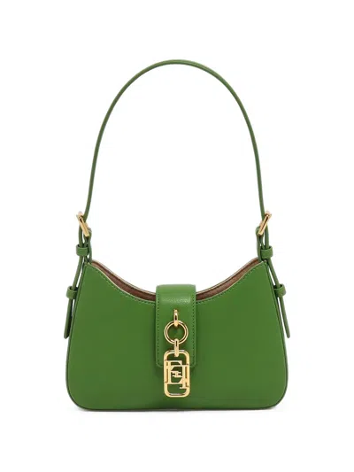 Elisabetta Franchi Small Hobo Bag With Charm In Pink