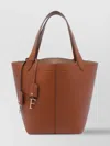 Elisabetta Franchi Small Leather Tote Bag In Brown