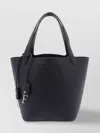 Elisabetta Franchi Small Leather Tote Bag In Grey