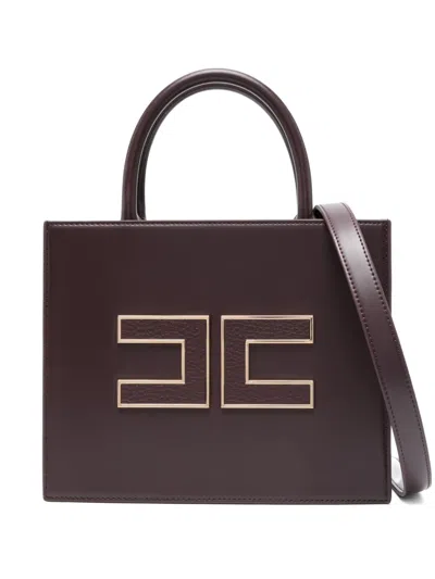 ELISABETTA FRANCHI SMALL LOGO-EMBOSSED TOTE BAG