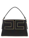 Elisabetta Franchi Small Logo Shoulder Bag Shoulder Bags Black In Black