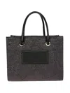 Elisabetta Franchi Small Raffia Tote Bag In Black
