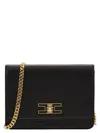 Elisabetta Franchi Small Shoulder Strap With Logo Plaque