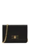 Elisabetta Franchi Small Shoulder Strap With Logo Plaque