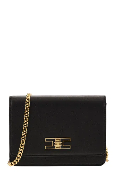 ELISABETTA FRANCHI ELISABETTA FRANCHI SMALL SHOULDER STRAP WITH LOGO PLAQUE