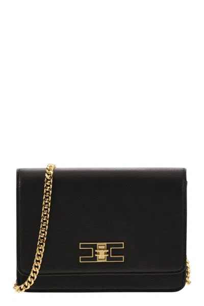 ELISABETTA FRANCHI ELISABETTA FRANCHI SMALL SHOULDER STRAP WITH LOGO PLAQUE