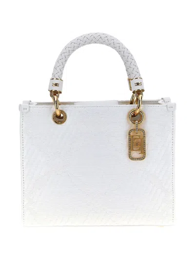 Elisabetta Franchi Small Tote Bag In White