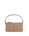 Elisabetta Franchi Small Tote Bag With Embossed Logo In Nude In Multi