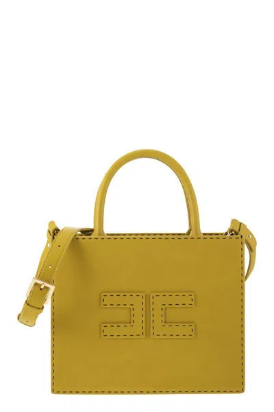 Elisabetta Franchi Small Tote With Contrast Stitching
