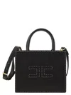 Elisabetta Franchi Small Tote With Contrast Stitching In Black