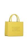 Elisabetta Franchi Women's Small Tote With Contrast Stitching In Brown